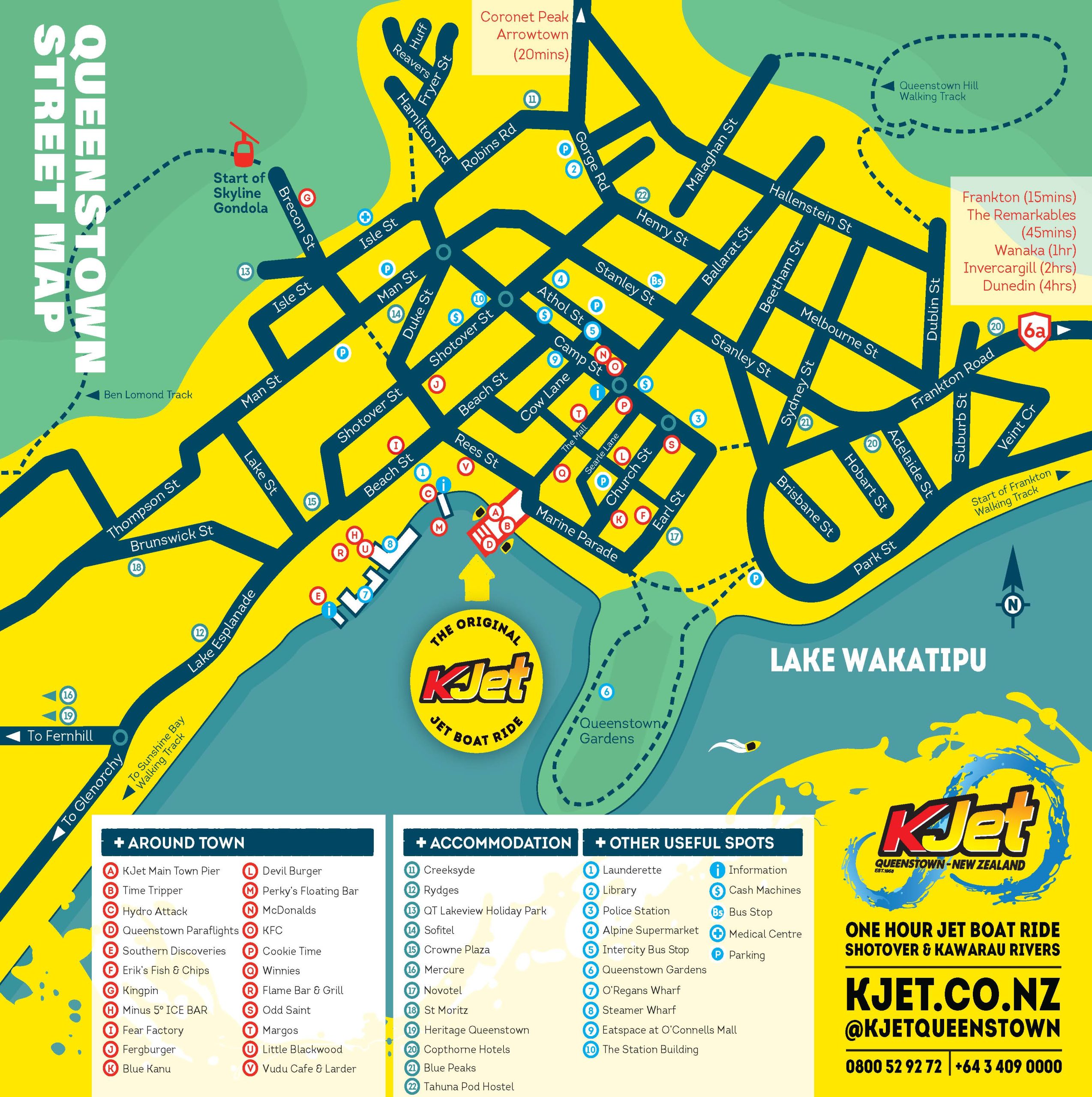 Queenstown Street Map